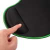 Insten Mouse Pad with Wrist Support Rest, Stitched Edge Mat, Ergonomic Support, Pain Relief Memory Foam, Arc, Black, 10.5 x 9 inches - 4 of 4