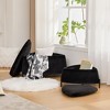 NicBex 29.9" 2-Piece Faux Fur Storage Ottoman Set with Metal Legs & Reversible Lids, Multi-Functional Footrest for Bedroom & Entryway - 4 of 4