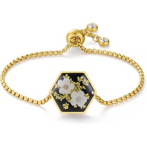Pressed Wildflower Bracelet | Pressed Flower Bracelet | Gold/Silver Pressed Flower Jewelry | Personalized Handmade Jewelry - 1 of 4
