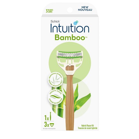 Schick Intuition Women's Bamboo 3 Blade Disposable Razors - 3ct - 1 Handle and 3 Refills - image 1 of 4