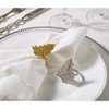 Saro Lifestyle Christmas Tree Napkin Ring, Silver (Set of 4) - 4 of 4