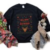 Holiday Vibes Reindeer Rides Ugly Sweater - Women's Graphic Sweatshirt - 2 of 4