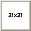 PosterPalooza | Square Classic Modern Silver Picture Frame - UV Acrylic, Foam Board Backing, Hanging Hardware - 2 of 4