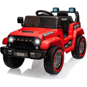 12V Kids Ride On Truck Car, Battery Powered Electric Toy with Remote Control, LED Lights, 3 Speeds, Music - 1 of 4