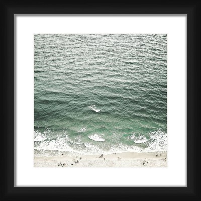 18" x 18" Matted to 2" Distant Shore Picture Frame Black - PTM Images