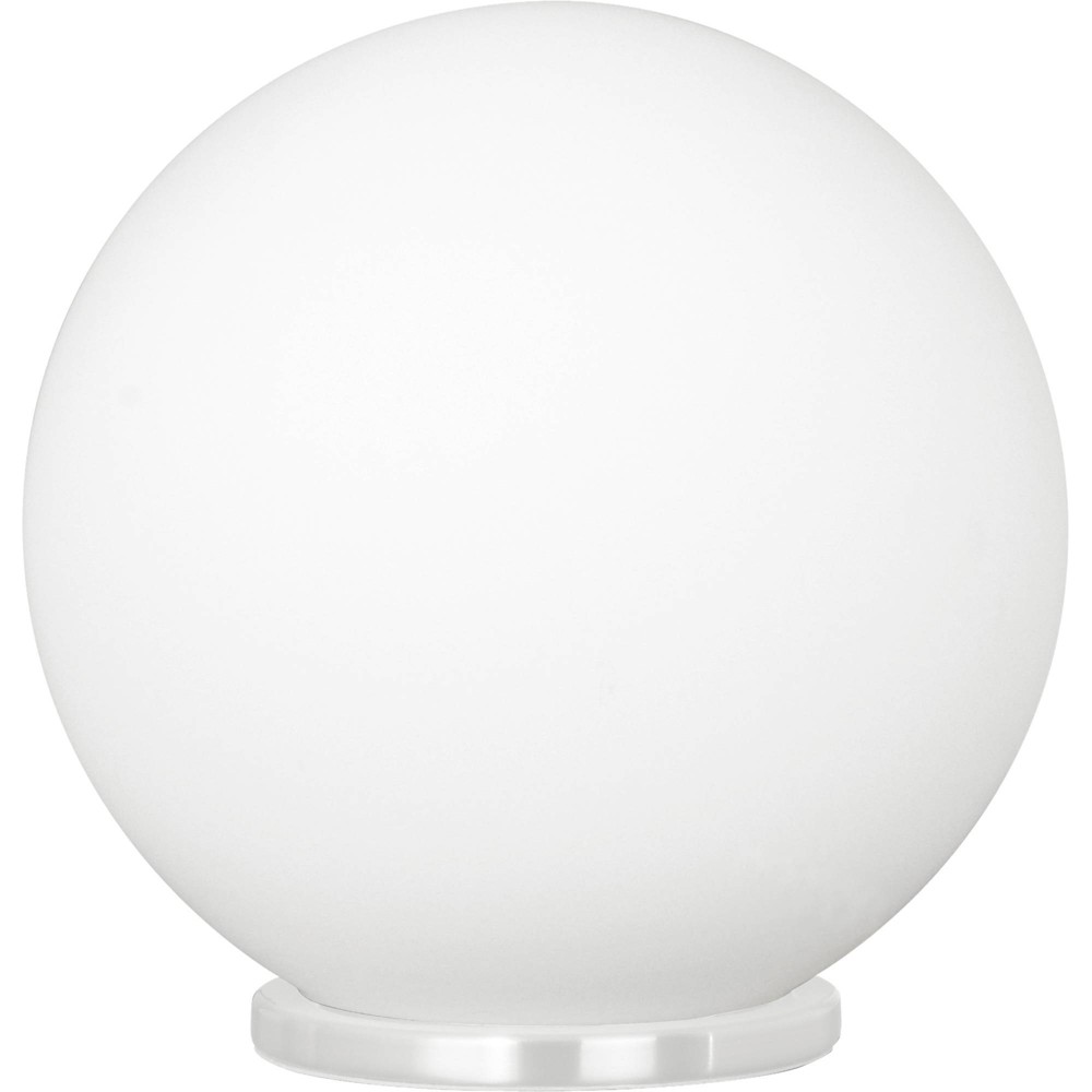 Photos - Floodlight / Garden Lamps EGLO 1-Light Rondo Round Table Lamp with Frosted Glass Shade White  