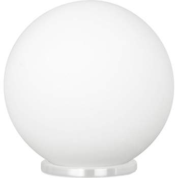 1-Light Rondo Round Table Lamp with Frosted Glass Shade White - EGLO