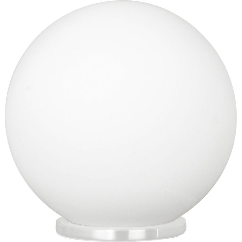 1-Light Rondo Round Table Lamp with Frosted Glass Shade White - EGLO, 1 of 5