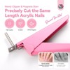 Saviland Nail Clippers with Magnets: Pink Nail Clipper for Nails Cutter with Sizer Magnets 15PCS  (Pink) (Pink) - 2 of 4