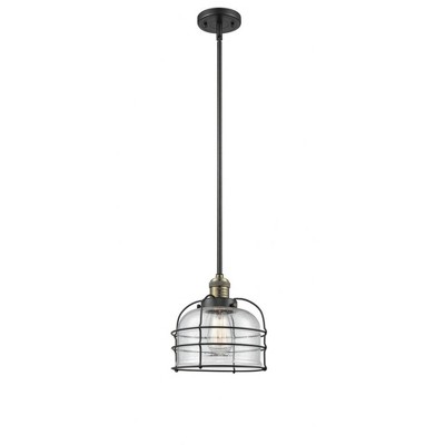 Bell Cage - 1 Light Mini Pendant In Traditional Style-10 Inches Tall and 9 Inches Wide