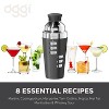Oggi 23oz Dial A Drink Cocktail Shaker Black: Stainless Steel, 10" Height, 23oz Capacity, Hand Wash, 0.96 lbs - 2 of 4