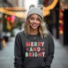 Simply Sage Market Women's Graphic Sweatshirt Retro Merry and Bright Stars - 2 of 4