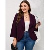 Clearlove Womens Plus Size 3/4 Sleeves Cardigan Lightweight Open Front Draped Ruffles Shawls Wraps Shrugs - 3 of 4