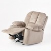 42.5" Wide Manual Recliner Armchair with Plush Fabric & Dual Cup Holders, Contemporary Lounge Chair for Living Room-3irtyhousy - 3 of 4