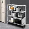 VEVOR Stainless Steel Shelving 46.8x18.5 Inch 4 Tier Adjustable Shelf Storage Unit Stainless Steel Heavy Duty Shelving, Silver - 2 of 4