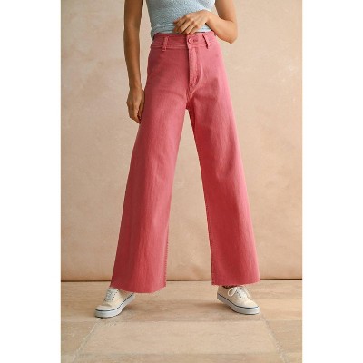 Women's Wide Leg Denim Pants - MIOU MUSE
