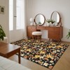Farmhouse Floral Rug Washable Rug for Living Room/Bedroom - 3 of 4