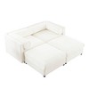 75.5" Chenille Modular Sectional Sofa Bed with Cylindrical Cushios and Storage Seat for Small Living Room - 4 of 4