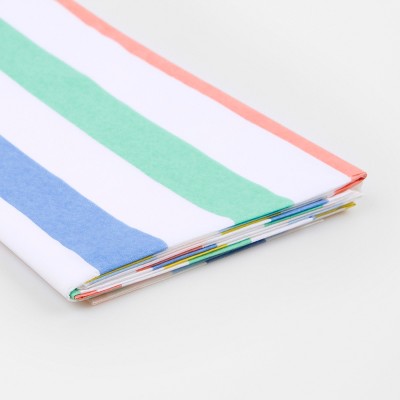 Meri Meri Multicolor Striped Paper Tablecloth