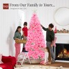 Best Choice Products Pre-Lit Pink Christmas Tree, Artificial Full Holiday Decoration w/ Branch Tips, Incandescent Lights - 4 of 4