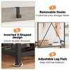 Solid Wood Coat Rack,Hall Tree With Bench and Shoe Storage Parent-Child Coat Rack Shoe Bench Industrial Coat Tree Entryway Large Organizer - 4 of 4