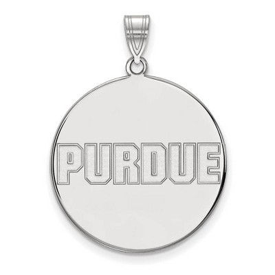 Black Bow Jewelry 14k White Gold Purdue Boilermakers NCAA Extra Large Pendant
