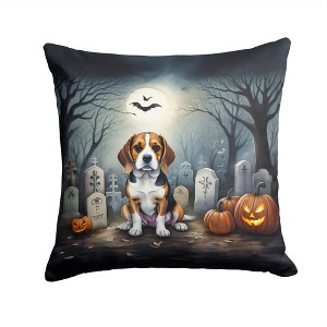 Tramull Puppy Halloween Throw Pillow, 14x14 Inch Machine Washable Indoor Outdoor Decorative Pillow - 1 of 4