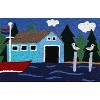Jellybean Lakeside Boat House Doormat – Nautical Indoor/Outdoor Doormat for Porch, Cabin, or Entryway, 20"X30" - 2 of 3
