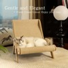Hachikiko 2-in-1 Cat bed and Scratching Post, Durable Linen Rope Pet Rest Chair with Sturdy Wood Frame - Comfortable Lounging & Scratching Spot - 4 of 4