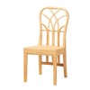 bali & pari Monaco Modern Bohemian Oak Brown Finished Mahogany Wood and Natural Rattan Dining Chair - 2 of 4