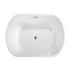 67 Inch Freestanding Bathtub, Acrylic Soaking Bathtub, Contemporary Fluted Style Bathtub With Chrome Overflow And Pop-Up Drain For Bathroom - 2 of 4