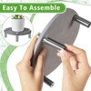 2 Pack 7.8" Grey Diatomaceous Earth Plant Saucers, Absorbent Quick-Drying Trays with Stainless Steel Feet. No Holes.Grey - 2 of 4