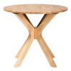 Baxton Studio 34" Wide Kenji Wood Round Dining Table Natural Brown: Rubberwood, Seats 4 - 3 of 4
