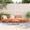 vidaXL Patio Sofa 4-Seater - Wax Brown Pine Wood Outdoor Furniture for Garden, Terrace, Deck - Modular and Comfortable Lounge Seating - 3 of 4