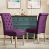 NicBex Set of 2 Elegant Tufted Dining Chair with Solid Wood Frame,Upholstered Armless Chairs for Kitchen,Living Room - 3 of 4