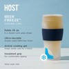 Host FREEZE Beer Glasses, Frozen Beer Mugs, Freezable Pint Glass Set, Insulated Beer Glass, Double Walled Glasses, 16oz, Set of 2, Varsity Blue - 2 of 4