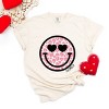 S.W.Smiley Leopard Heart Eyes Smiley - Women's Garment Dyed Graphic T-Shirt - 2 of 4