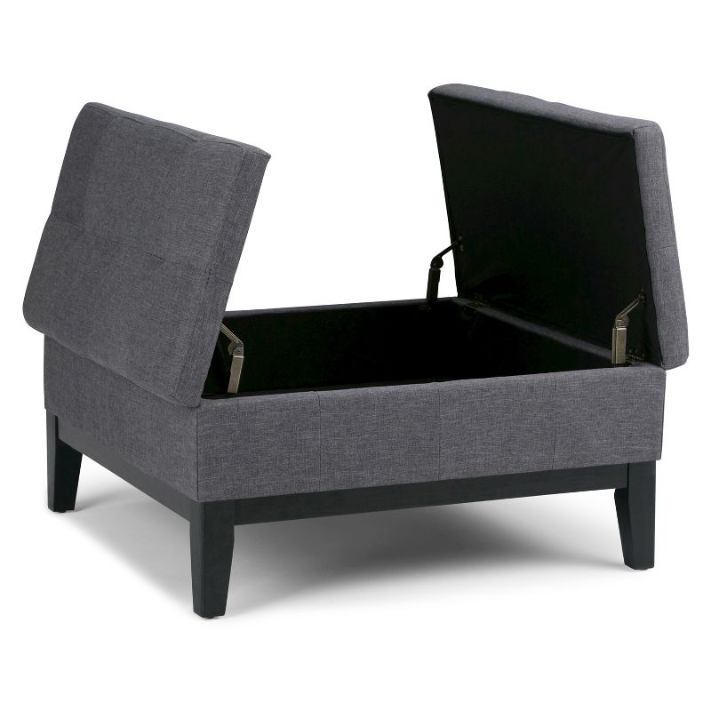 Lancaster Square Coffee Table Storage Ottoman - WyndenHall, 4 of 8