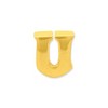 Black Bow Jewelry Letter U Bead Charm in 14k Yellow Gold Plated Sterling Silver - 2 of 4