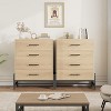 Homhougo 4 Drawer Dresser for Bedroom, 38.6" Tall Wooden Storage Chest with Deep Drawers and Chic Legs, Freestanding Closet Organizer - 3 of 4