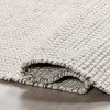 Nuloom Orli Solid 2x3 Wool Accent Indoor Area Rug for Living Room Bedroom Dining Room Entryway Kitchen, Ivory/Grey - 4 of 4