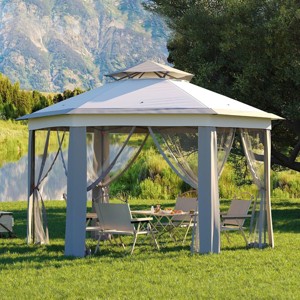 Garvee Pop Up Gazebo,13x13FT Outside Canopy Tent with 6 Pcs Mosquito Netting, Double-Layer Pop Up Canopy for Backyard & Patio Furniture - 1 of 4