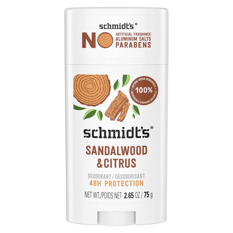 Schmidt&#39;s Sandalwood &#38; Citrus Aluminum-Free Natural Deodorant Stick - 2.65oz, 4 of 13