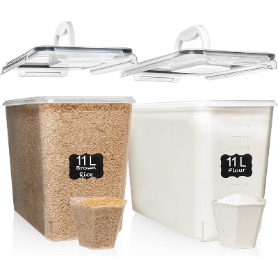 2 PC 11L Flour Sugar Storage Containers with Handl