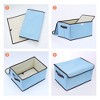 REGALWOVEN Fabric Shelves Closet Collapsible Storage Bin Cube with Handles and Lid 2 Pcs - 3 of 4