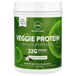 MRM Nutrition Veggie Protein with Superfoods, Vanilla, 1.26 lb (570 g) - 1 of 3