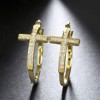 Cross Hoop Earrings for Women Cubic Zirconia Ginger Lyne Collection - 2 of 4