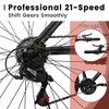 VASIP 24 Inch Mountain Bike for Adults & Teens ,21-Speed Gears & Dual V-Brakes, Durable Carbon Steel Frame for Mountain Trails,Black+Green - 4 of 4
