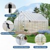 Polycarbonate Greenhouse for Outdoors, Large Walk-InGreenhouse with Quick Setup Structure and Roof Vent, Greenhouse with Ventilation - 4 of 4