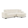 Resenkos Modular Sleeper Sectional with Ottoman, L-Shaped Corduroy Sofa with Tufted Upholstery, Black - 3 of 4